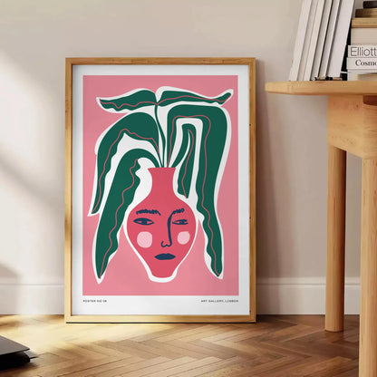 space Botanical Nature Poster gray green hues tranquility room wall art thoughtful gift artwork natural beauty elegance sizes A4 cm A0